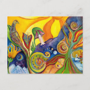 Alice in Wonderland Fantasy Fairy Sunshine Dream Briefkaart