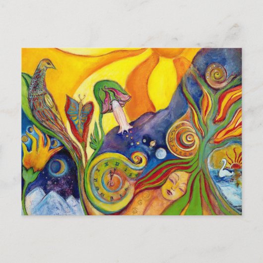 Alice in Wonderland Fantasy Fairy Sunshine Dream Briefkaart (Voorkant)