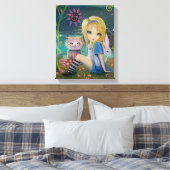 Alice in Wonderland Fantasy Fairytale Art Big Eye Canvas Afdruk (Insitu (Slaapkamer))