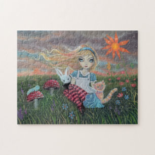 Alice in Wonderland Fantasy sprookjesachtige kunst Legpuzzel