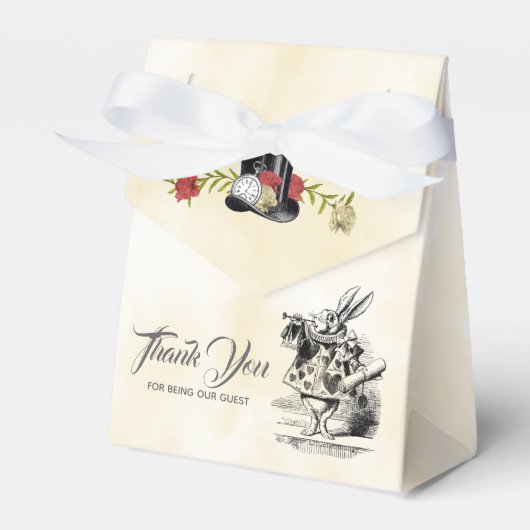 Alice in Wonderland Favor Box Bedankdoosjes (Voorkant Zijde)