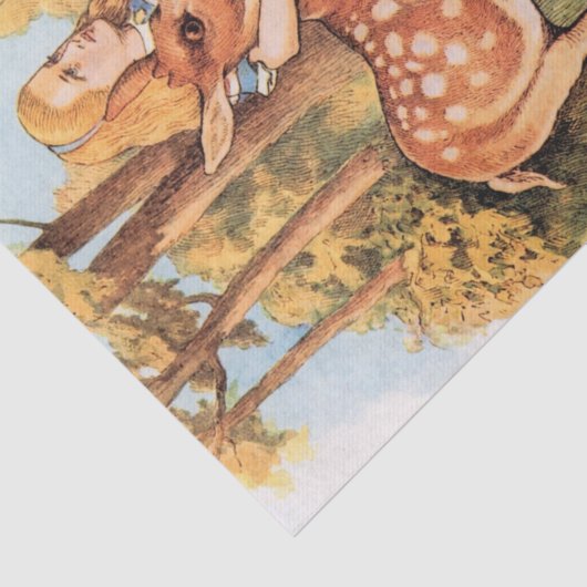 Alice in Wonderland Fawn Decoupage Tissuepapier (Detail)