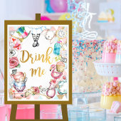 Alice in Wonderland feestbord, Drink me teken Poster