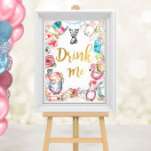 Alice in Wonderland feestbord, Drink me teken Poster