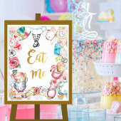 Alice in Wonderland feestbord, eet me teken Poster
