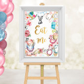 Alice in Wonderland feestbord, eet me teken Poster