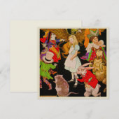 Alice in Wonderland Feestdagenkaart (Voorkant / Achterkant)