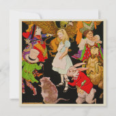 Alice in Wonderland Feestdagenkaart (Voorkant)