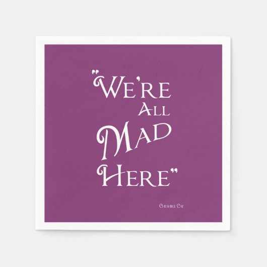 Alice in Wonderland Feestservetten - Mad Servet (Voorkant)