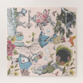 Alice in Wonderland  feiale collage Legpuzzel (Horizontaal)