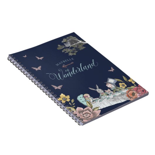 Alice in Wonderland  feiale-thema Notitieboek (Rechterzijde)