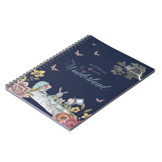 Alice in Wonderland  feiale-thema Notitieboek (Linkerzijde)