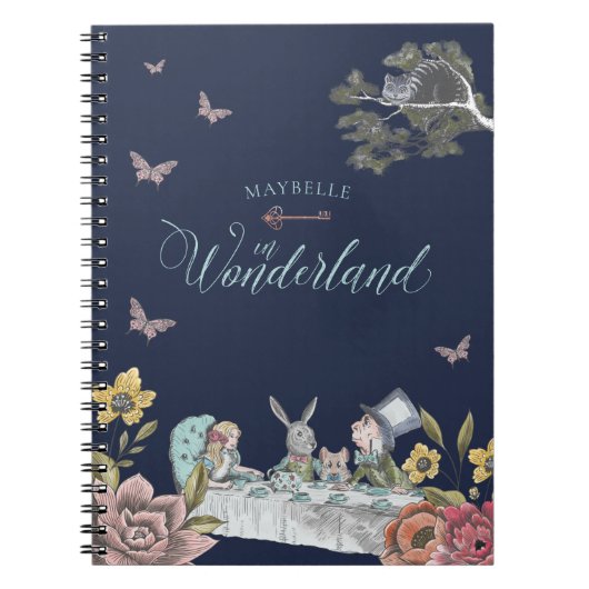 Alice in Wonderland  feiale-thema Notitieboek (Voorkant)