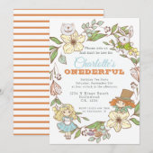 Alice in Wonderland First Birthday Kaart (Voorkant / Achterkant)