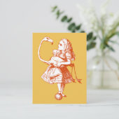  Alice in Wonderland Flamingo Briefkaart (Staand voorkant)