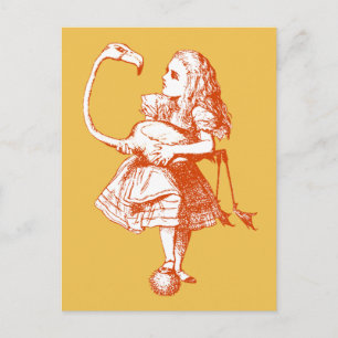  Alice in Wonderland Flamingo Briefkaart