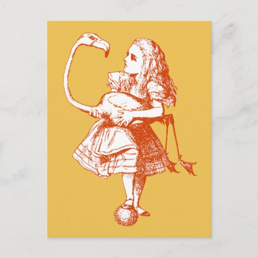  Alice in Wonderland Flamingo Briefkaart (Voorkant)