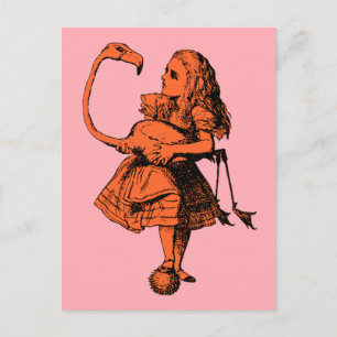  Alice in Wonderland Flamingo Briefkaart