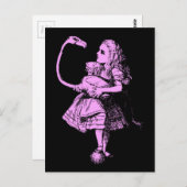 Alice in Wonderland Flamingo Briefkaart (Voorkant / Achterkant)