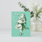  Alice in Wonderland Flamingo Briefkaart (Staand voorkant)