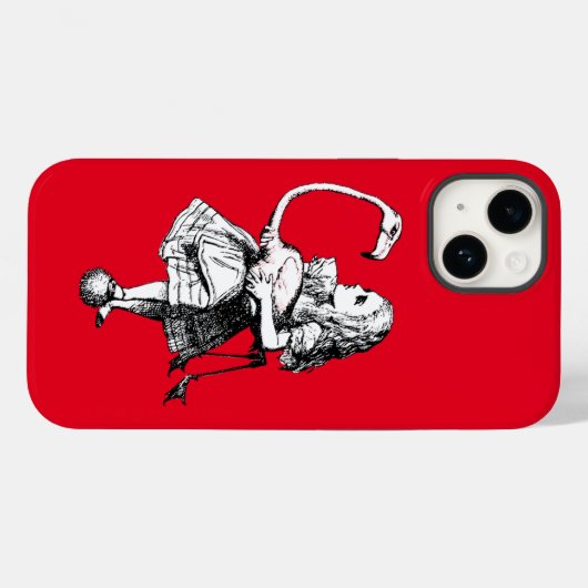 Alice in Wonderland Flamingo Case-Mate iPhone Case (Achterkant (horizontaal))