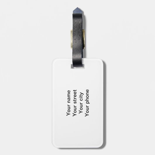 Alice in Wonderland Flamingo Classic Bagagelabel (Achterkant verticaal)