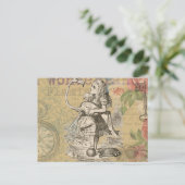Alice in Wonderland Flamingo Classic Briefkaart (Staand voorkant)