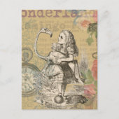 Alice in Wonderland Flamingo Classic Briefkaart (Voorkant)