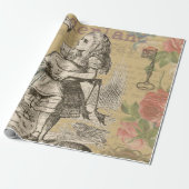 Alice in Wonderland Flamingo Classic Cadeaupapier (Uitgerold)
