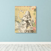 Alice in Wonderland Flamingo Classic Canvas Afdruk (Insitu (Houten vloer))