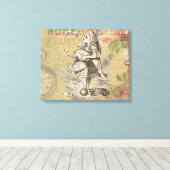 Alice in Wonderland Flamingo Classic Canvas Afdruk (Insitu (Houten vloer))