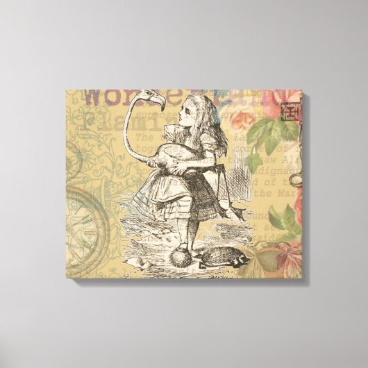 Alice in Wonderland Flamingo Classic Canvas Afdruk (Voorkant)