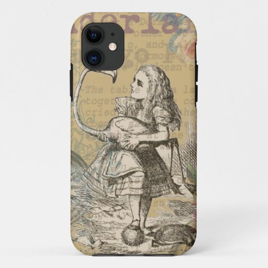 Alice in Wonderland Flamingo Classic Case-Mate iPhone Case (Achterkant)