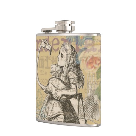 Alice in Wonderland Flamingo Classic Heupfles (Links)