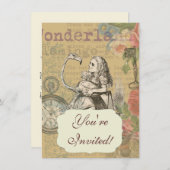 Alice in Wonderland Flamingo Classic Kaart (Voorkant / Achterkant)
