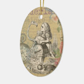 Alice in Wonderland Flamingo Classic Keramisch Ornament (Links)