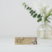 Alice in Wonderland Flamingo Classic Mini Visitekaartje (Staand voorkant)