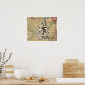 Alice in Wonderland Flamingo Classic Poster (Keuken)