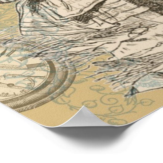 Alice in Wonderland Flamingo Classic Poster (Hoek)