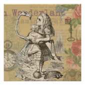 Alice in Wonderland Flamingo Classic Poster (Voorkant)