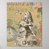 Alice in Wonderland Flamingo Classic Poster (Voorkant)