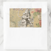 Alice in Wonderland Flamingo Classic Rechthoekige Sticker (Tas)