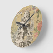 Alice in Wonderland Flamingo Classic Ronde Klok (Hoek)