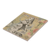 Alice in Wonderland Flamingo Classic Tegeltje (Zijkant)