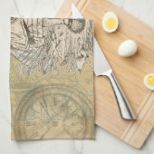 Alice in Wonderland Flamingo Classic Theedoek (Quarter Fold)