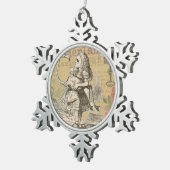 Alice in Wonderland Flamingo Classic Tin Sneeuwvlok Ornament (Rechts)