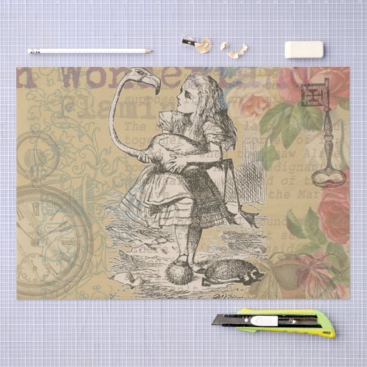 Alice in Wonderland Flamingo Classic Tissuepapier (Craft)