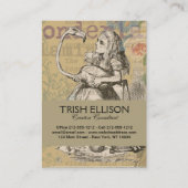 Alice in Wonderland Flamingo Classic Visitekaartje (Achterkant)