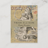 Alice in Wonderland Flamingo Classic Visitekaartje (Voorkant)