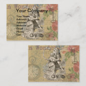 Alice in Wonderland Flamingo Classic Visitekaartje (Voorkant / Achterkant)